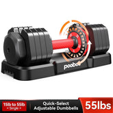 55LB Adjustable Dumbbells 15Lb to 55Lb Adjustable Dumbbells for Home Gym Exercise Equipment